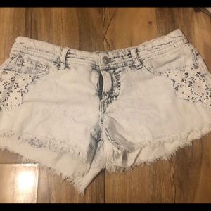 Light wash shorts